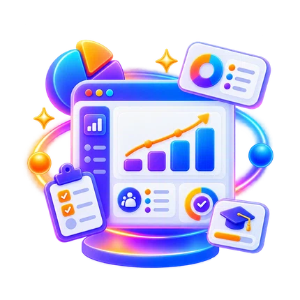 Organisation scale and analytics icon